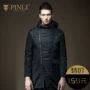 PINLI chất lượng mùa đông nam dài trùm đầu coat jacket S164205127 áo khoác nam kaki