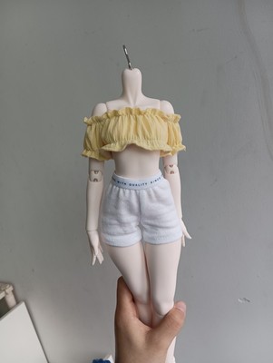 taobao agent BJD baby coat shrinking elastic shirt and letters shorts, four -point bear girls, three -pointers, six points, and six