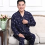 Người đàn ông trung niên bộ đồ ngủ cotton cotton dài tay cộng với phân bón XL set đồ cao cấp cotton phù hợp với mùa thu đồ bộ nam mặc nhà