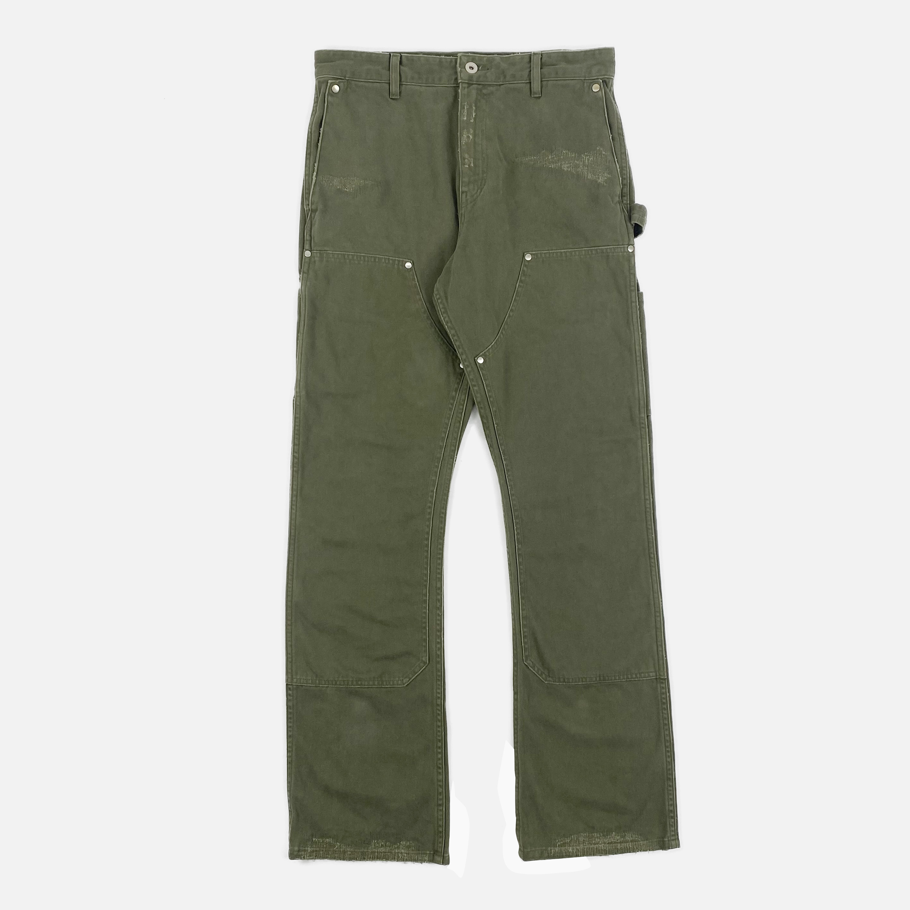 Army GreenVujade004 new pattern vibe wind Microla Straight tube easy Army green Make old work clothes trousers Kenijima Same