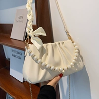 Расширенная модная белая сумка через плечо из жемчуга, коллекция 2023, изысканный стиль