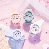 Свежие водонепроницаемые высококачественные брендовые цифровые часы, для средней школы, в корейском стиле, простой и элегантный дизайн