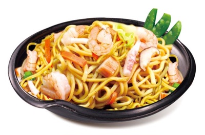 Жареная лапша морепродуктов