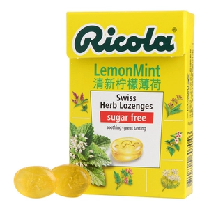 Пастилки Ricola, ваниль, без сахара, свежий лимон и мята, 40 г, импортированные из Швейцарии