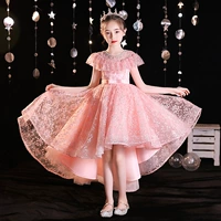 Наряд маленькой принцессы, розовая длинная белая кукла, летнее вечернее платье, 2021 года, цвета шампанского, новая коллекция