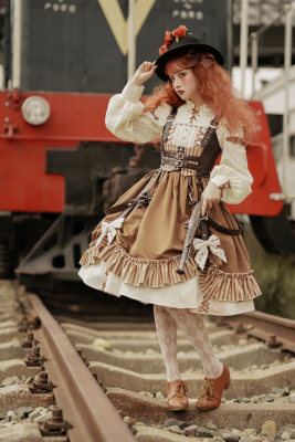 taobao agent Ginkgo pointer mechanic JSK small amount of spot autumn and winter retro steam punk air