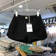 Thu đông 2018 thời trang mới hoang dã phiên bản Hàn Quốc của một chiếc quần âu ống rộng ống rộng nữ màu đen chất liệu quần short thủy triều