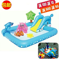 Trẻ em lớn có thể phun nước phim hoạt hình đại dương cá heo động vật inflatable bơi chơi nước đồ chơi hồ bơi trượt lâu đài hồ bơi đồ chơi thả chậu tắm cho bé