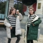 Áo cotton mùa đông 袄 nữ 2018 mới quần áo cotton nữ qua gối hai mặt mặc hai màu thời trang Hàn Quốc áo dài tay cotton dày áo phao hàn quốc nữ