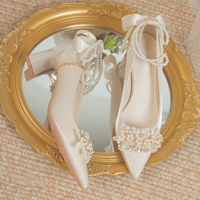Свадебные туфли, свадебное платье, обувь на высоком каблуке, французский стиль, в цветочек, для подружки невесты, коллекция 2023