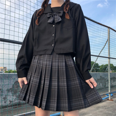 taobao agent Spring Japanese base navy student pleated skirt, demi-season long-sleeve, trend of season