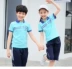 Quần áo mẫu giáo 2019 hè trẻ em mới thể thao tay ngắn phù hợp với học sinh trung học phục vụ lớp tiểu học - Đồng phục trường học / tùy chỉnh thực hiện Đồng phục trường học / tùy chỉnh thực hiện