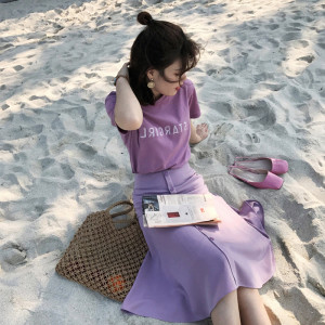 春装新款女装小清新甜美两件套
