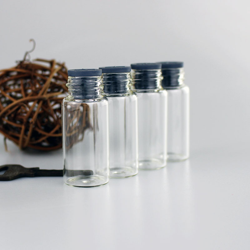 Screw & Height 5Cm & Screw PlugAluminum cover Glass bottles Sample bottle bottle trumpet storage tank Chemistry experiment Repackaging bottle 10 milliliter Can be installed liquid