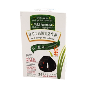 [章华生态焗油染发霜(棕黑) 140ml/盒]