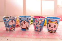 Doraemon Doraemon Nhựa nhựa melamine cốc Bàn chải đánh răng Cốc nước cốc Miệng cốc - Tách cốc giữ nhiệt