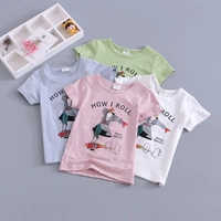 [Giải phóng mặt bằng] trẻ em ngắn tay t-shirt nam bé mùa hè áo bông cô gái đáy áo sơ mi nam nửa tay t-shirt phụ nữ quần áo trẻ em xuất khẩu