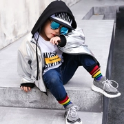 Áo khoác bé trai mùa thu 1-2 tuổi sáng màu da nhỏ và vừa trẻ em áo trùm đầu áo sơ mi giản dị phiên bản Hàn Quốc của thủy triều 0 - Áo khoác