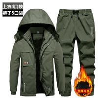 Хлопковый эластичный зеленый утепленный комплект