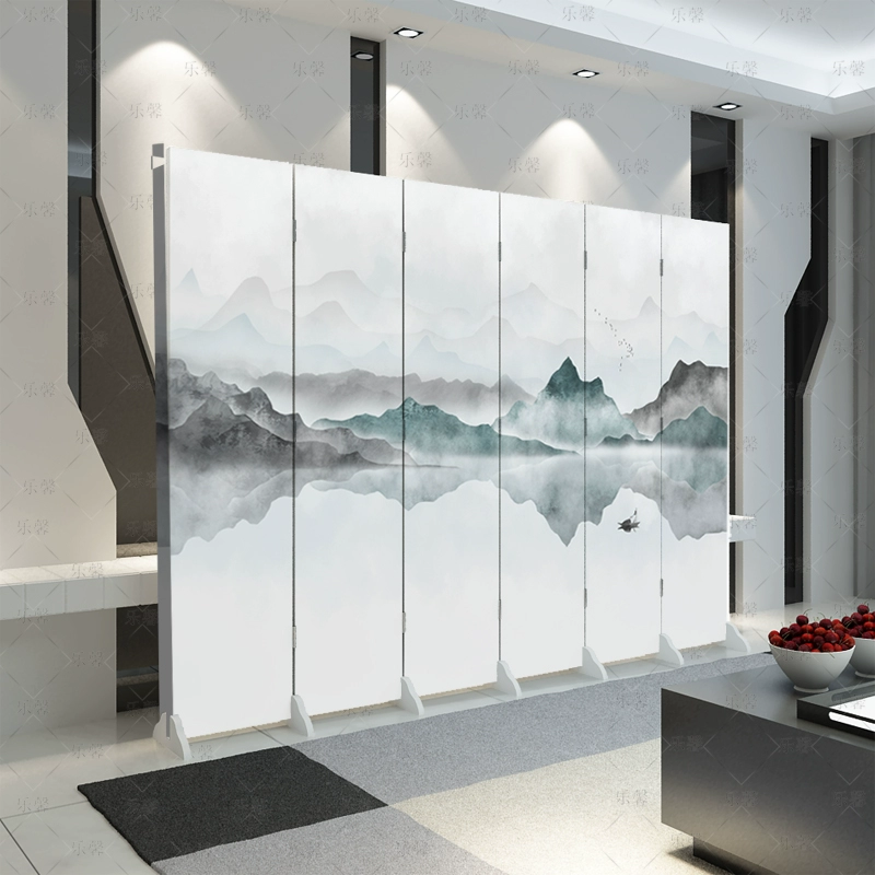 Tùy chỉnh 
            theo yêu cầu mới của Trung Quốc phong cách Trung Quốc gấp màn hình di động lối vào phòng khách phòng ngủ chặn nhà hiện đại tường nền phòng tối giản vách ngăn phòng thờ với phòng khách 