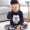 Cartoon Boy Pyjama Mùa hè dài tay Cotton Big Boy Boy Girl Dịch vụ nhà trẻ em Set Crayon Shinchan