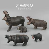 Модель животного, детская твердая пластиковая игрушка, украшение для мальчиков и девочек, бегемот, раннее развитие
