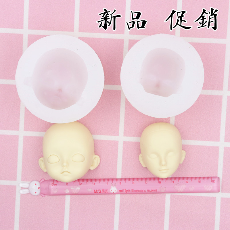 A Pair Of BJD Face ModelsUltra light clay Face mold soft ceramics Proportional bjd Colored mud Doll Face mold suit Version Q Face mould manual Face mold