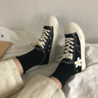 Lin Xianshen 2019 giày vải mùa xuân của phụ nữ chụp đường phố hoang dã cơ bản nhỏ giày trắng nữ sinh viên thiết kế hoa nhỏ - Plimsolls giày vnxk