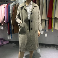 Nizi trong chiếc áo khoác len dài mùa thu và mùa đông kẻ sọc mới phổ biến phiên bản Hàn Quốc của chiếc áo khoác len thông thường 554 - Áo Hàn Quốc áo dạ nữ 2020