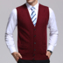 Mùa thu và mùa đông trung niên của nam giới cashmere vest cardigan len vest V-Cổ kích thước lớn trung niên vest áo len áo len Dệt kim Vest