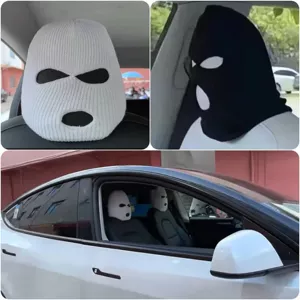 [汽车创意面罩头枕护套万圣节搞怪头套 Car Creative Face Mask]