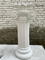 Статуя гипса римского колонны, 83 см Ионной резной цилиндрической колонки, украшение живописи, фотография, фотография
