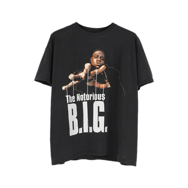 Biggie&B.I.Gwrong FOG2pacsnoopdogg Dog master vintagerapTee Retro T Rock and roll Short sleeve Kanyejerry