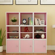 Trẻ em của cửa đơn giản kết hợp miễn phí kệ sách phân loại tường màu xanh góc người lớn màu rắn tủ sách trường đại học đơn giản hiện đại