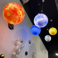đèn ngủ thả trần Net Red Stray Planet Light đèn chùm Starry Sky Trang trí cảnh quan Waterproof Ball Ball Creative Lampsham Outdoor Planet Moon Đèn đèn thả trần hiện đại đèn ống bơ thả trần