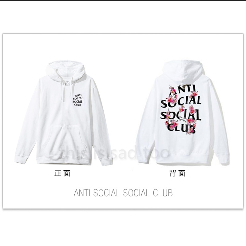 White CherryGXASSC Go through Sweater jointly cherry blossoms hoodie  club loose coat social men and women anti Chaopai easy