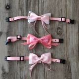 Розовая галстук-бабочка, милый аксессуар, ювелирное украшение, регулируемый чокер с бантиком