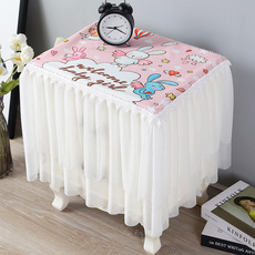 Тумбочка крышка ткань 床头柜盖布防尘布保护套罩蕾丝盖巾火烈鸟卧室桌布网红ins公主风 Week too