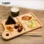K-UNING nhập khẩu đĩa bạch đàn tấm vuông trái cây sấy khô tấm phong cách Nhật Bản đĩa salad bát đĩa ăn nhẹ - Tấm đĩa gỗ phong thủy