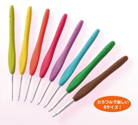 công cụ móc được nhập khẩu từ Nhật Bản Clover cola cola màu nhôm crochet móc công cụ nhập nhằng - Công cụ & vật liệu may DIY que móc len
