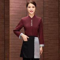 Красный лонгслив, фартук