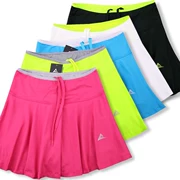Quần thể thao nữ mùa hè chạy nhanh khô cầu lông mặc váy nửa váy xếp li quần vợt giả hai quần short ()