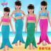 Nàng tiên cá Đuôi Hàn Quốc Trẻ Em Công Chúa Mắt Cá Chân Spa Set Quần Áo Cô Gái Bikini Bé Áo Tắm Đồ bơi trẻ em