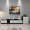 đá lửa bàn cà phê tủ TV kết hợp của bảng nhỏ gọn Scandinavian hiện đại màu đen và trắng cẩm thạch sống bộ sáng tạo nội thất phòng - Bàn trà