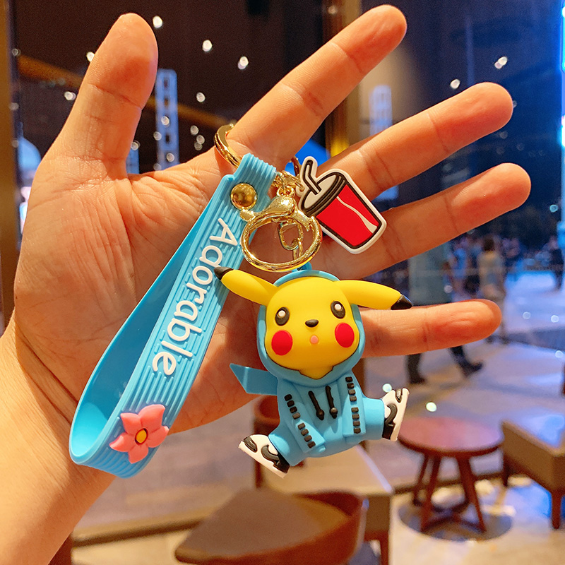 BlackCartoon Pendant Doll Key buckle female ins Internet celebrity lovely originality the republic of korea Key chain Ring a bag Small Pendant