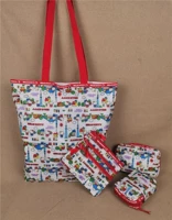 Японская сумка на одно плечо, шоппер, пенал, косметичка, сумка-органайзер с молнией, из полиэстера