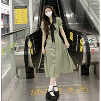 Летнее платье с бантиком, приталенная длинная юбка, корсет, рубашка, коллекция 2023, французский стиль, изысканный стиль