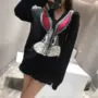 2018 đầu mùa thu mới sinh viên Hàn Quốc V-Cổ dài tay áo len phim hoạt hình thỏ starling jacquard dệt kim cardigan phụ nữ áo khoác cardigan nữ