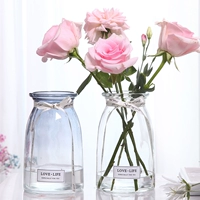 Европейская стеклянная ваза Большая прозрачная гидропонная простая творческая качание гостиная цветочная розовая плавка -в вазе сухой ваза