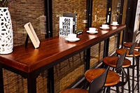Американский железный сплошной древесина длинное дерево столовое столик для вина стола стола стул Комбинация ретро -обеденный стол